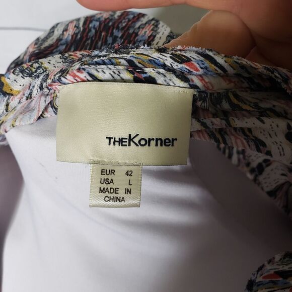 The Korner abstract chevron boho tie silk L - Picture 2 of 7